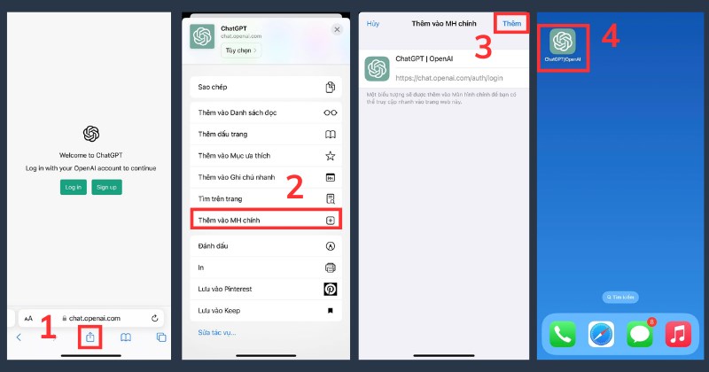 Các bước đăng nhập Chát GPT trên iPhone