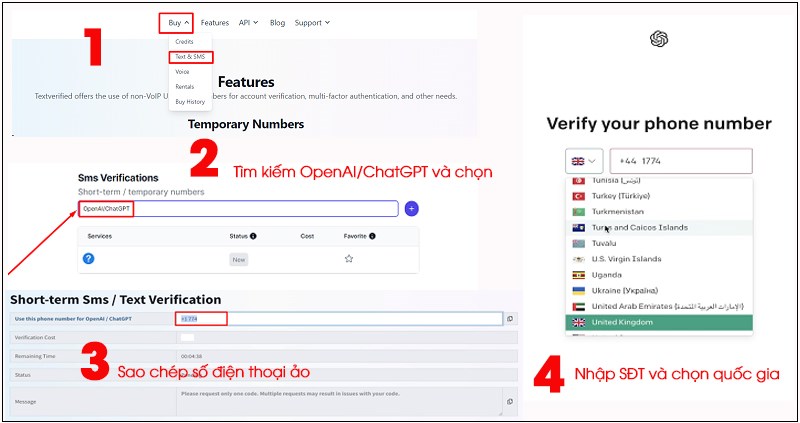 Đăng ký tài khoản Chat GPT bằng số điện thoại ảo