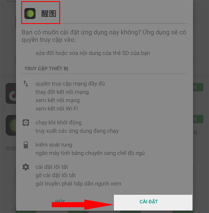 bấm tải để cài đặt app