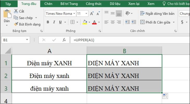 Kết quả sẽ được hiển thị như sau