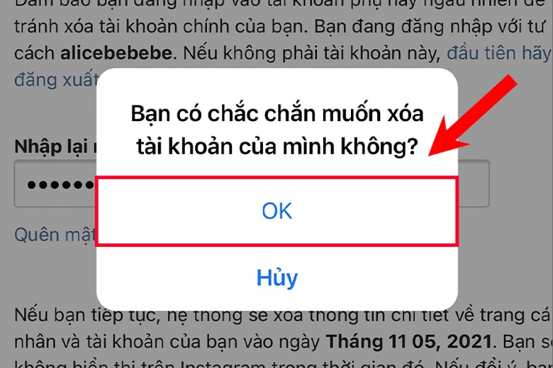 Cách xóa tài khoản Instagram