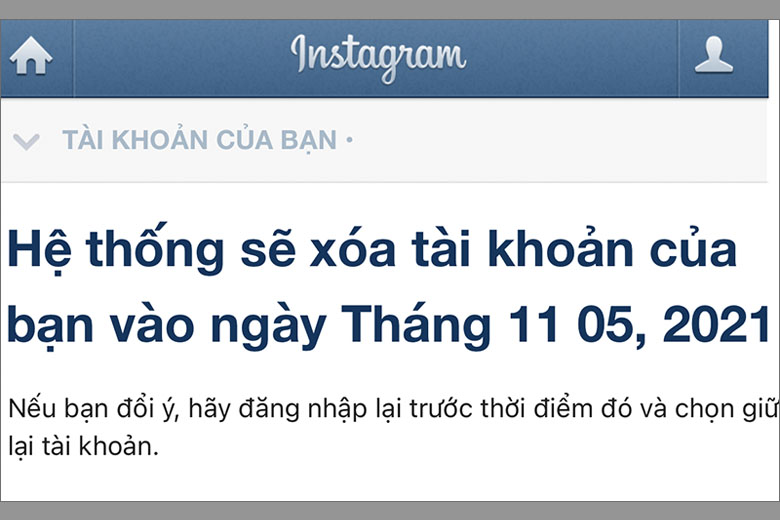 Cách xóa tài khoản Instagram